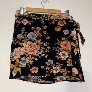 American Eagle mini floral wrap skirt